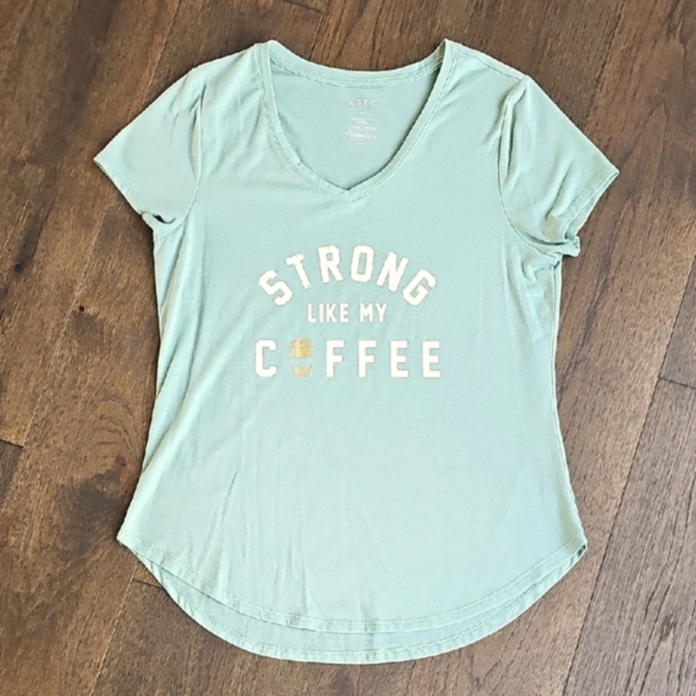 APT9 VNECK TEE SAGE SIZE MED